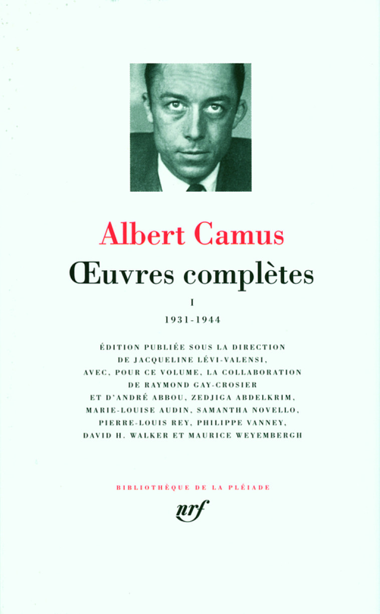 OEUVRES COMPLETES T1 - CAMUS ALBERT - GALLIMARD