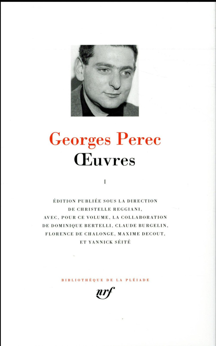 OEUVRES T1 - PEREC GEORGES - Gallimard