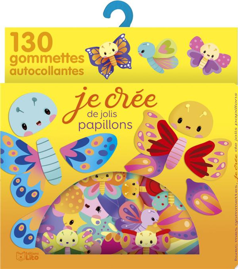 JE CREE DE JOLIS PAPILLONS 130 GOMMETTES AUTOCOLLANTES - XXX - NC