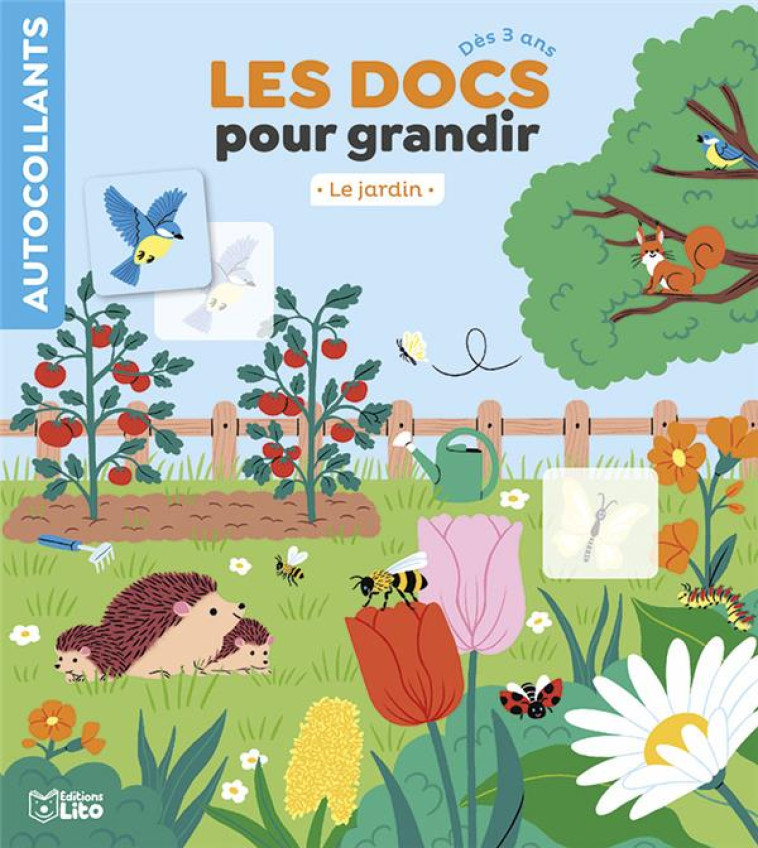 AUTOCOLLANTS - LE JARDIN - LES DOCS POUR GRANDIR - DES 3 ANS - XXX - LITO