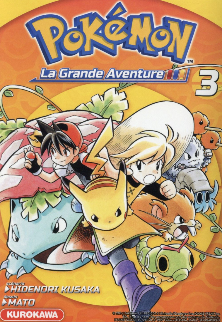 POKEMON  LA GRANDE AVENTURE - TOME 3 - KUSAKA HIDENORI - Kurokawa