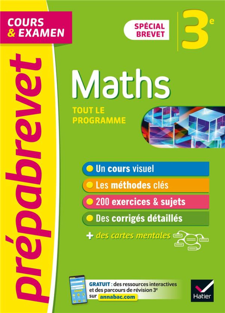 MATHS 3E ED 2021 COURS ET EXAMEN - BUREAU/MICHAUD - HATIER SCOLAIRE