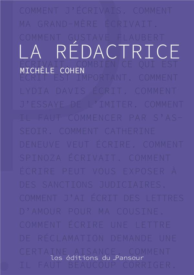 LA REDACTRICE - COHEN MICHELE - DU LUMIGNON