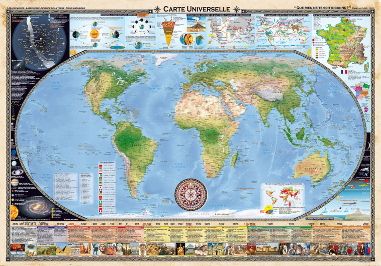 CARTE UNIVERSELLE SOUS TUBE PLASTIQUE (100 CM X 68 CM) - XXX - ANTICA