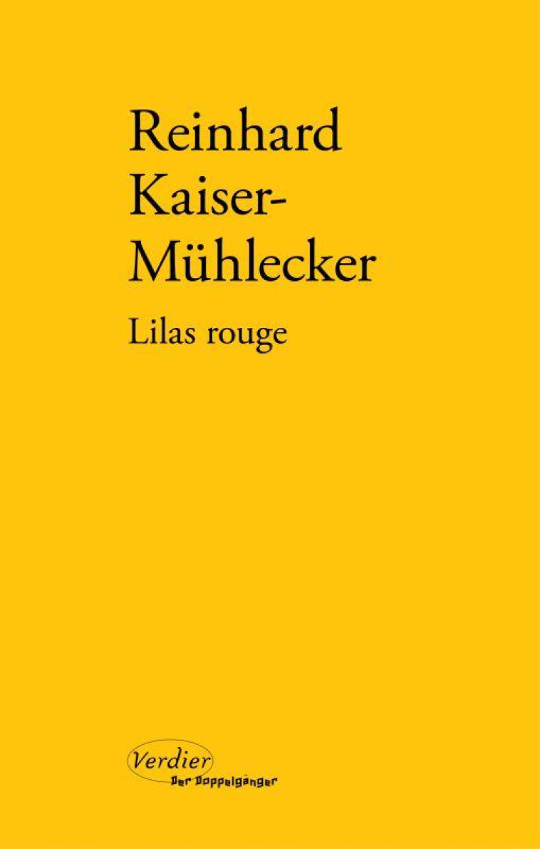 LILAS ROUGE - REINHARD KAISER-MUHL - VERDIER