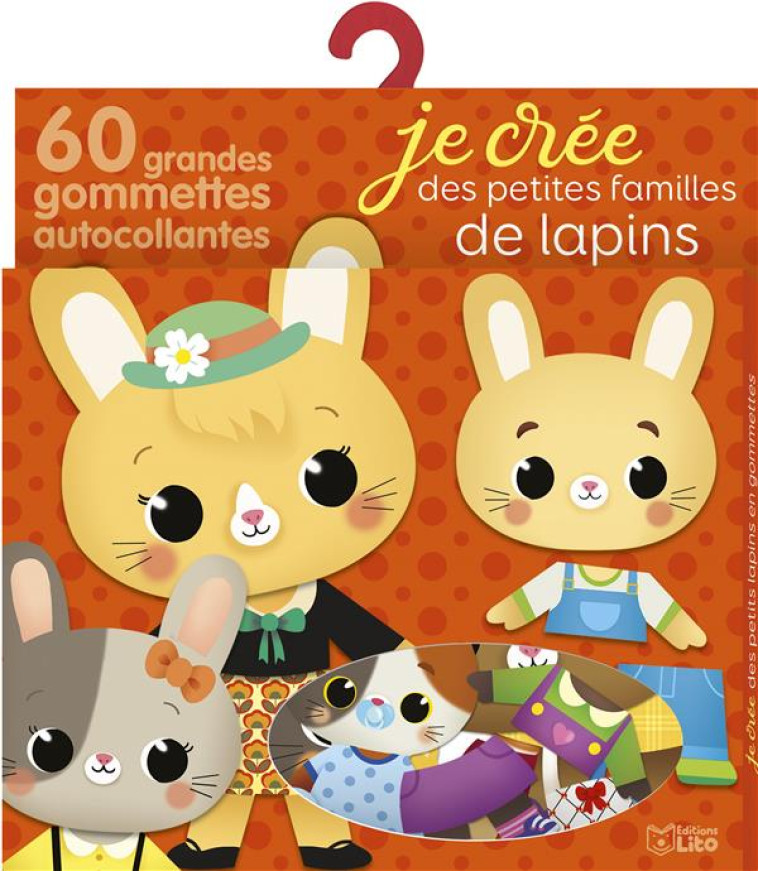 JE CR?E DES PETITES FAMILLES DE LAPINS - 60 GRANDES GOMMETTES AUTOCOLLANTES - PAKU - NC