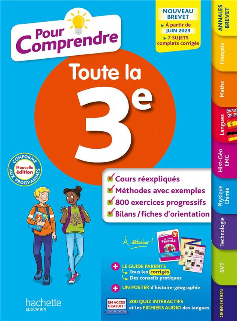 POUR COMPRENDRE TOUTES LA 3E - LISLE/JACQUEROUD - HACHETTE