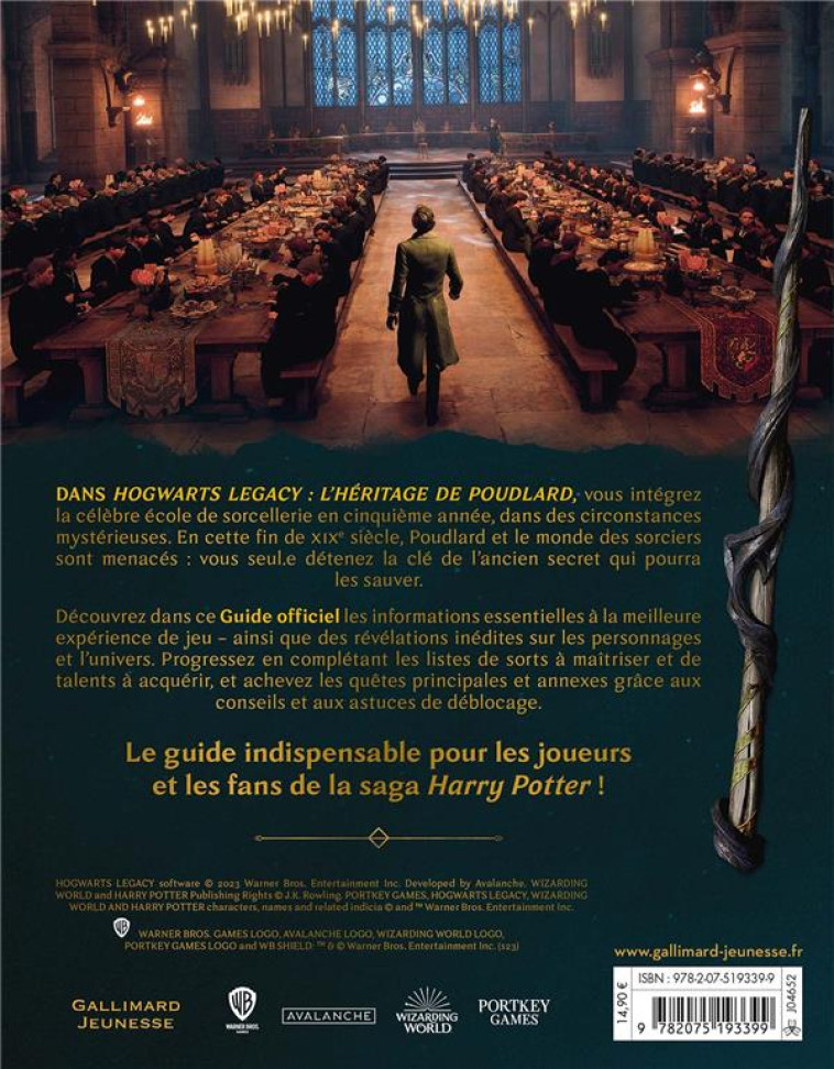 HOGWARTS LEGACY - LE GUIDE OFFICIEL DU JEU - LEWIS KATE - GALLIMARD