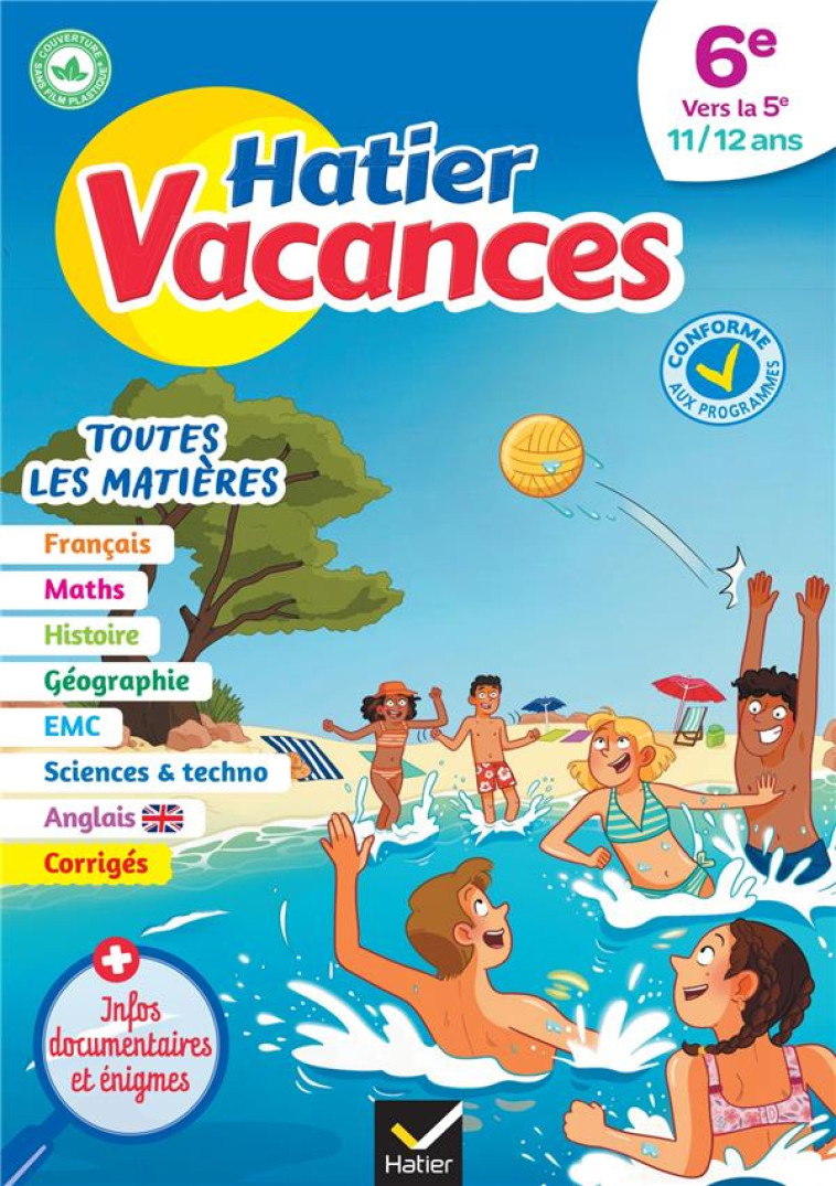 HATIER VACANCES DE LA 6E VERS LA 5E 2023 - COLLARD/JAUFFRET - HATIER SCOLAIRE