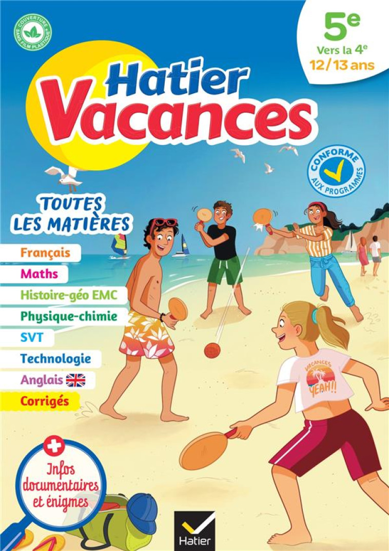 HATIER VACANCES DE LA 5E VERS LA 4E 2023 - COLLARD/JAUFFRET - HATIER SCOLAIRE