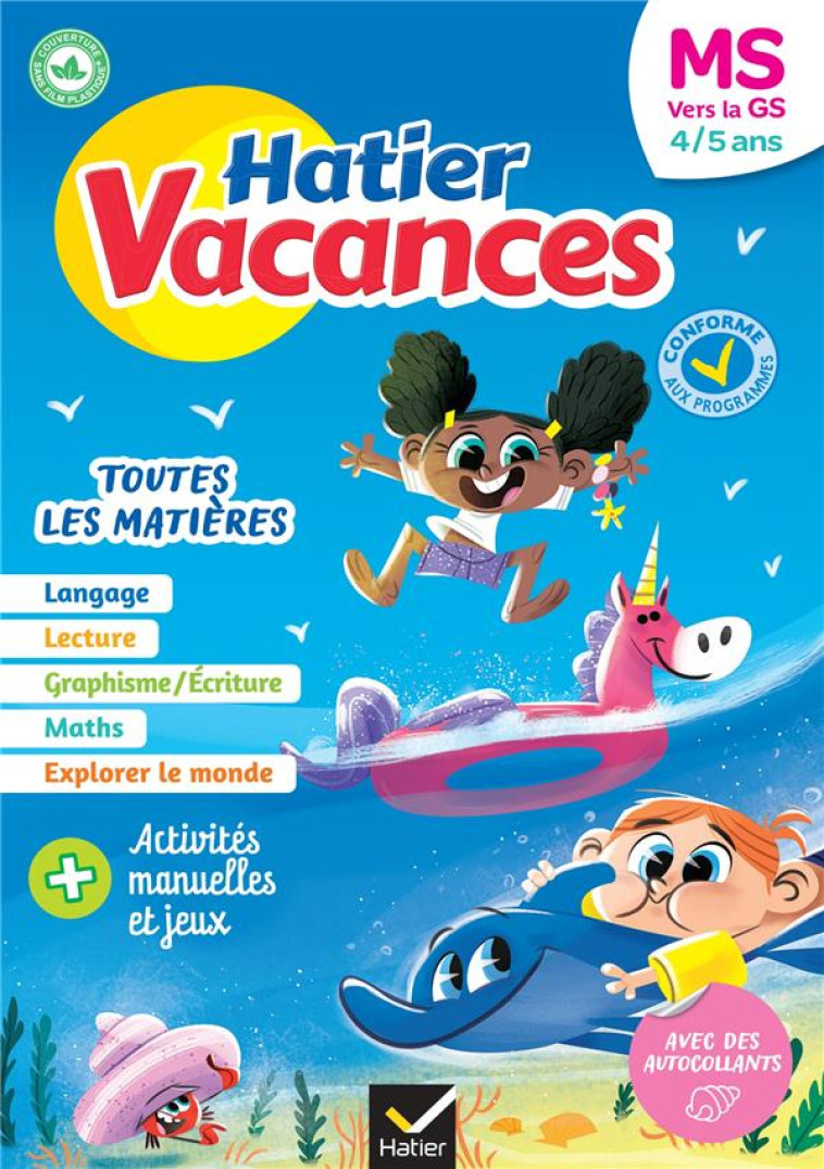 HATIER VACANCES DE LA MS VERS LA GS 2023 - DOUTREMEPUICH - HATIER SCOLAIRE