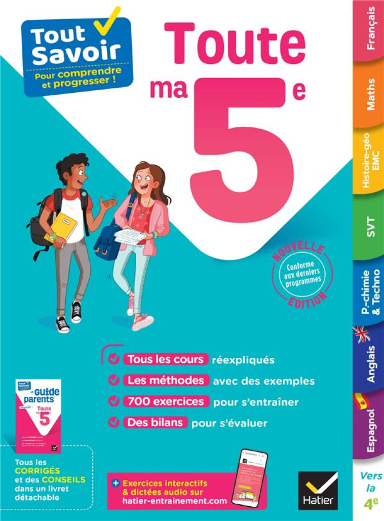 TOUT SAVOIR TOUTE MA 5E 2023 - BIHOUEE/TOUATI/GORY - HATIER SCOLAIRE