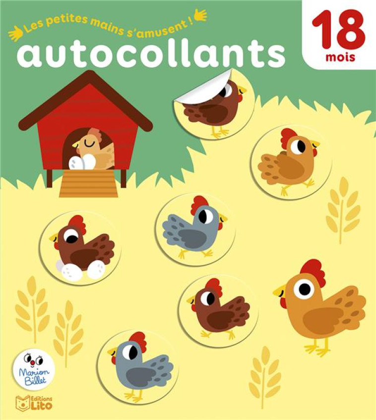 ANIMAUX DE LA FERME AUTOCOLLANTS 18 MOIS - BILLET - LITO