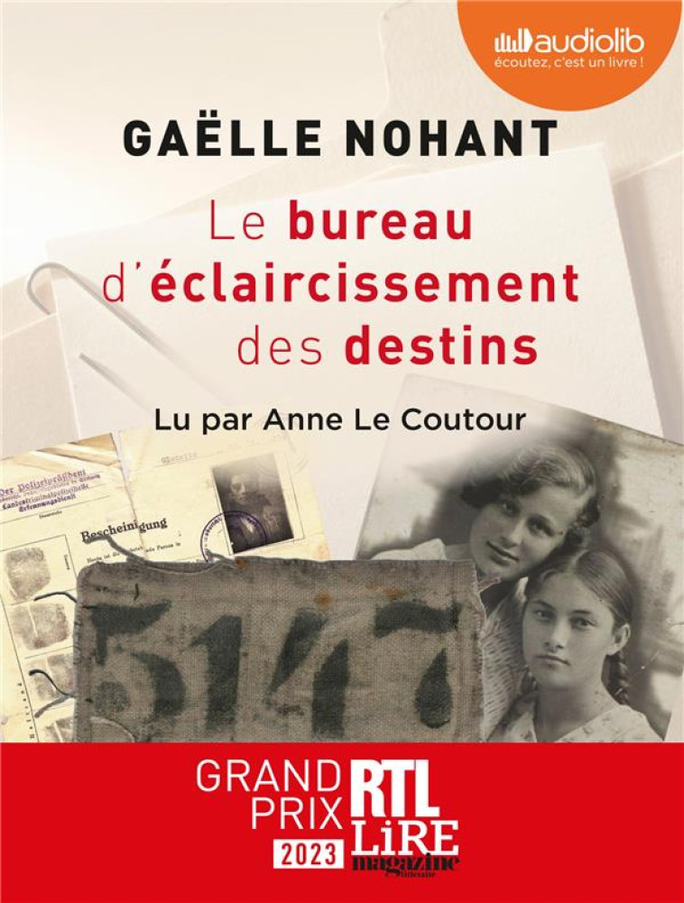 LE BUREAU D'ECLAIRCISSEMENT DES DESTINS - LIVRE AUDIO 2 CD MP3 - NOHANT GAELLE - AUDIOLIB