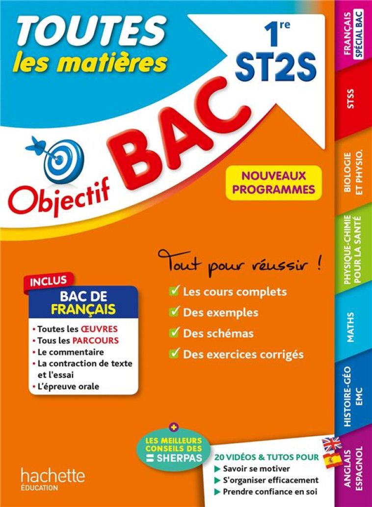 OBJECTIF BAC TOUTES LES MATIERES 1RE ST2S 2024 - DUFFAU/PROST/GARNIER - HACHETTE