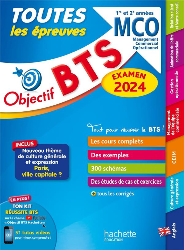 OBJECTIF BTS MCO (1RE ET 2E ANNEES) - TOUTES LES EPREUVES, EXAMEN 2024 - BONNEFOUS/GERONIMI - HACHETTE