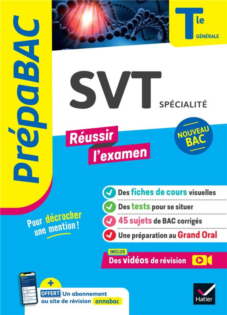 SPECIALITE SVT TLE GENERALE  - REUSSIR L-EXAMEN - CASTILLO/FAIVRE/VAH - HATIER SCOLAIRE