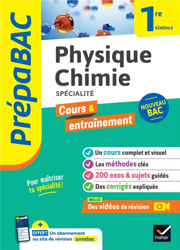 SPECIALITE PHYSIQUE-CHIMIE 1RE GENERALE ED 2023 - CARRASCO/CHAUVIN - HATIER SCOLAIRE