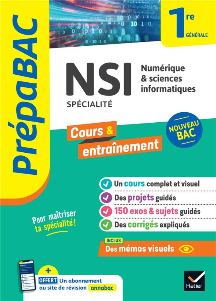 SPECIALITE NSI 1RE GENERALE ED 2023 - ADOBET/CONNAN/SIGNAC - HATIER SCOLAIRE