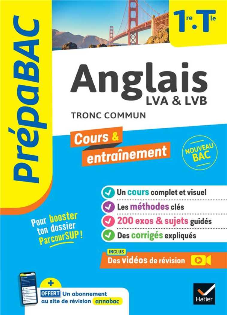 PREPABAC ANGLAIS 1RE/TLE TRONC COMMUN ED 2023 - BETHERY-DOSTES - HATIER SCOLAIRE