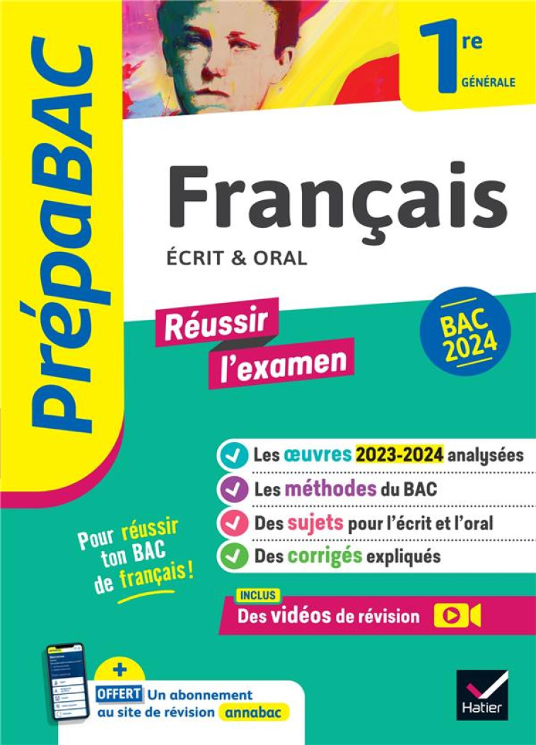 FRANCAIS 1RE GENERALE BAC 2024 ECRIT ET ORAL - BERNARD/MARECHAL - HATIER SCOLAIRE