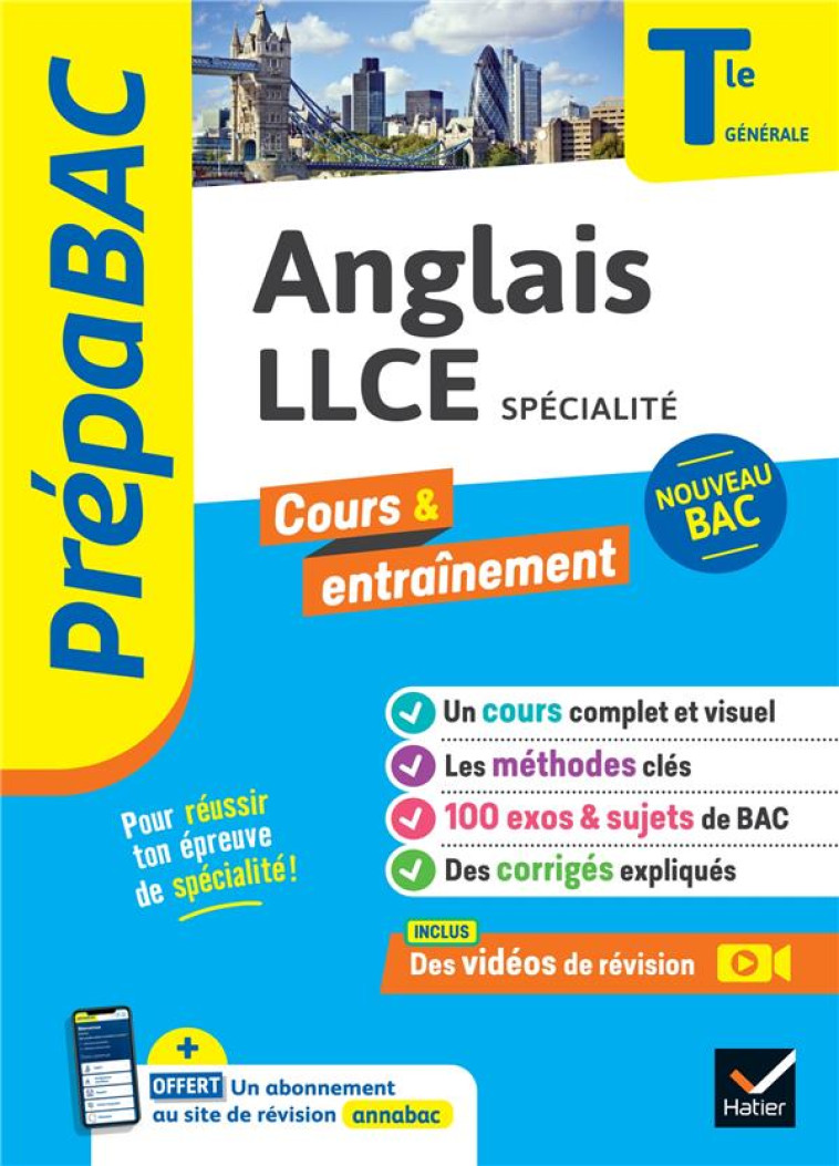 SPECIALITE ANGLAIS LLCE TLE GENERALE ED 2023 - BITAILLOU/COURTY - HATIER SCOLAIRE