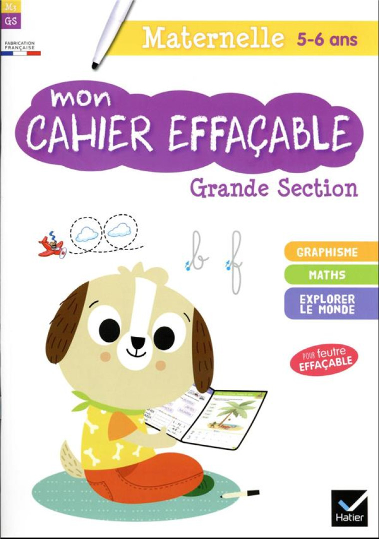 MON CAHIER EFFACABLE GRANDE SECTION - COHEN/ROULLIER - HATIER SCOLAIRE