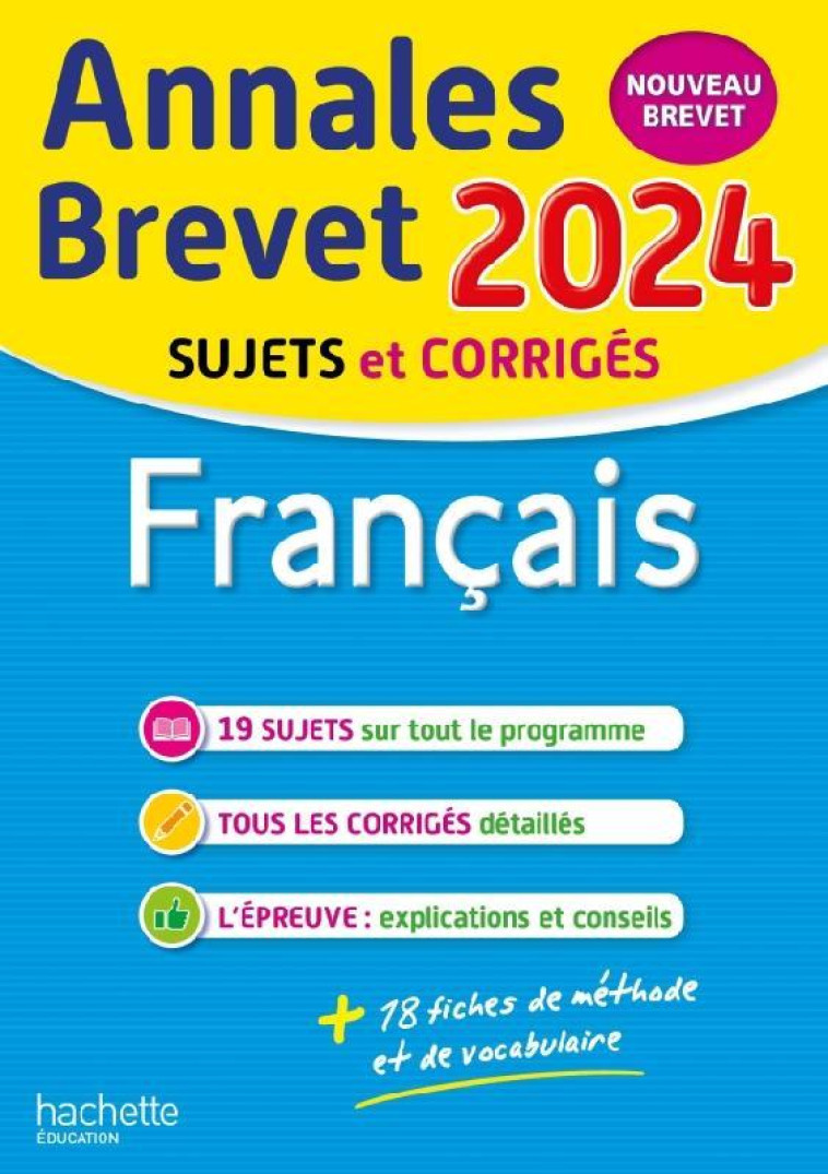 ANNALES BREVET FRANCAIS 2024 - REAUTE/LASKAR - HACHETTE