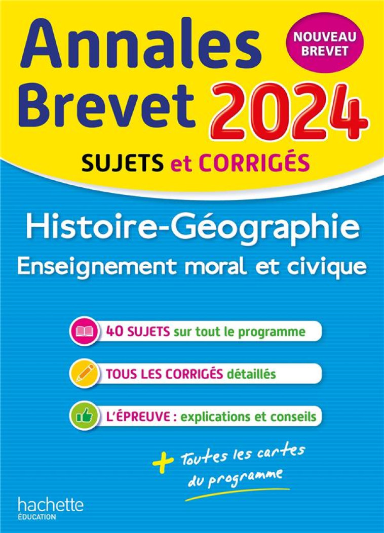 ANNALES BREVET HISTOIRE-GEO-EMC 2024 - SAISSE CHRISTOPHE - HACHETTE