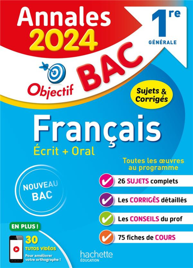 ANNALES FRANCAIS 1RES 2024 - LISLE/BEAUTHIER - HACHETTE