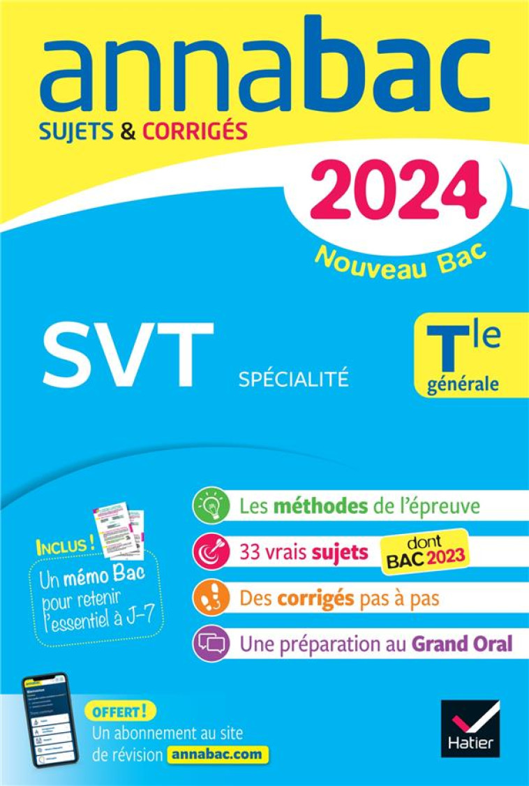 SPECIALITE  SVT TLE GENERALE BAC 2024 - BERGERON/HERVE - DIDIER