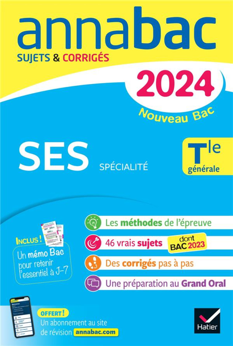 SPECIALITE SES TLE GENERALE BAC 2024 - GODINEAU/LEDER - DIDIER