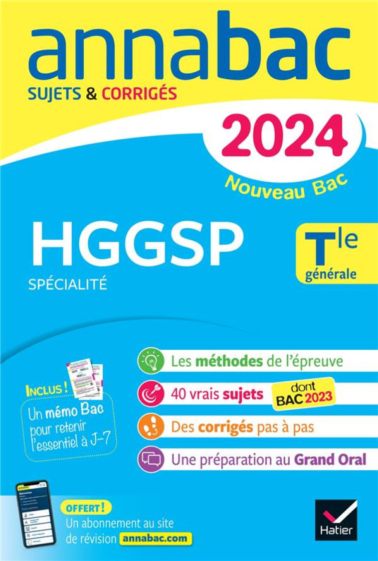 SPECIALITE HGGSP TLE GENERALE BAC 2024 - VAN DE WANDEL/GUYON - DIDIER