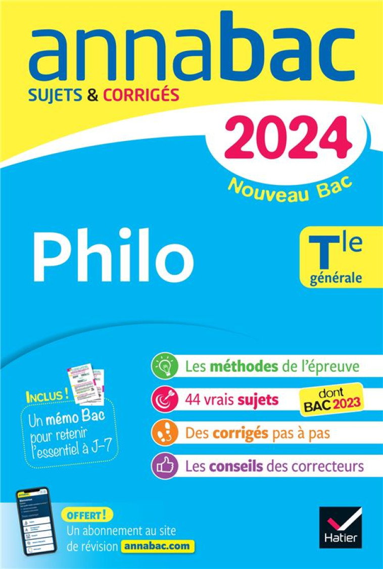 PHILO TLE GENERALE BAC 2024 - BROUSMICHE/CERQUEIRA - DIDIER