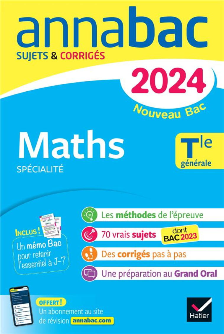 SPECIALITE  MATHS TLE GENERALE BAC 2024 - ABADIE/KAZMIERCZAK - DIDIER