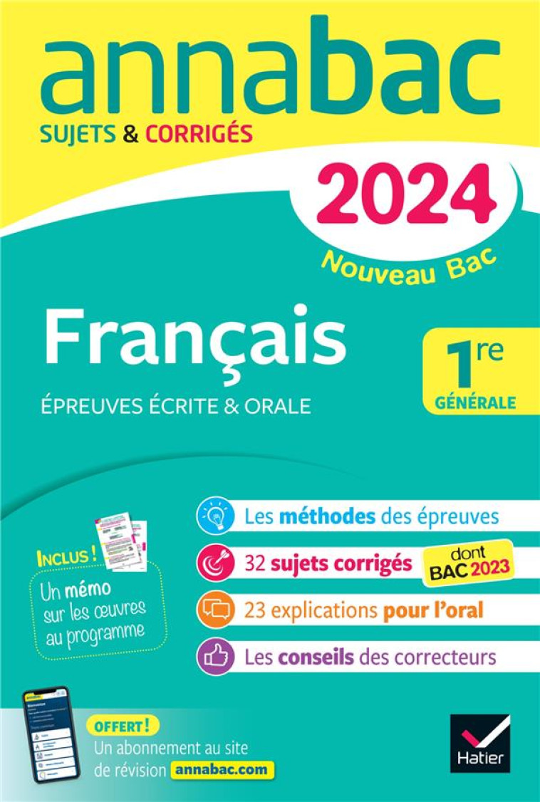 FRANCAIS 1RE GENERALE BAC 2024 - BERNARD/DAUVIN/SPIES - DIDIER