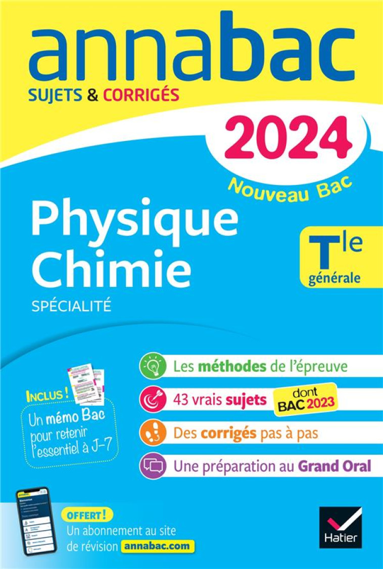 SPECIALITE PHYSIQUE-CHIMIE TLE GENERALE BAC 2024 - BERTHELOT/CARRASCO - DIDIER