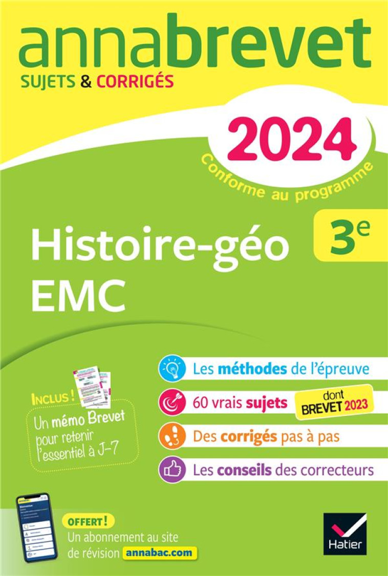 HISTOIRE-GEOGRAPHIE EMC 3E BREVET 2024 - CLAVEL/LECAILLON - DIDIER