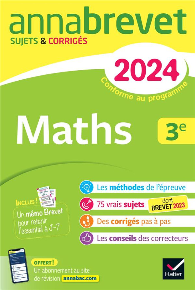 MATHS 3E BREVET 2024 - DEMEILLERS/MICHAUD - DIDIER