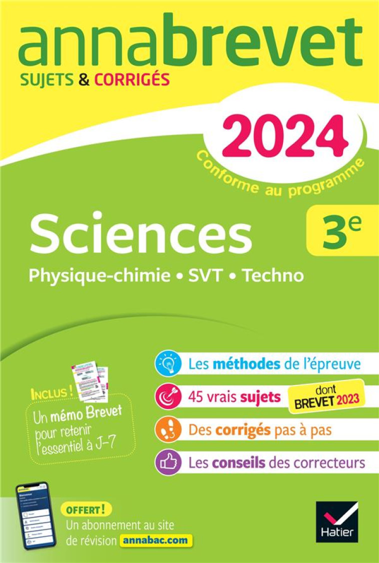 SCIENCES 3E BREVET 2024 - JEANNIN/MADANI - DIDIER