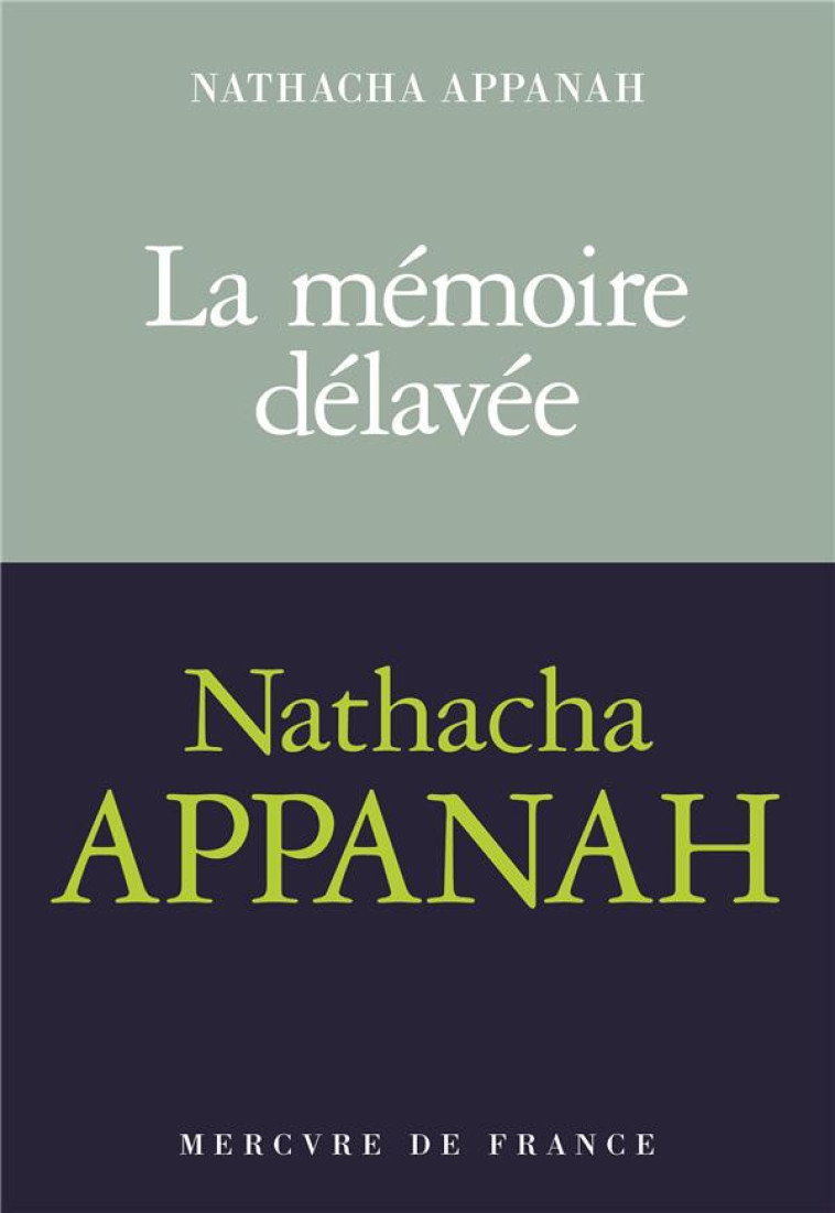 LA MEMOIRE DELAVEE - NATHACHA APPANAH - NC