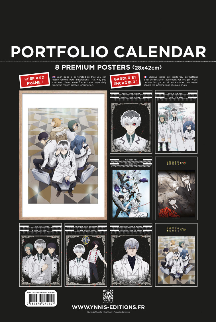 CALENDRIER PORTFOLIO 2024 TOKYO GHOUL RE - XXX - YNNIS