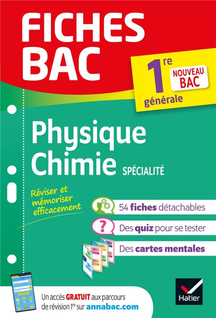 PHYSIQUE CHIMIE 1RE 2019 - CARRASCO/CHAUVIN - HATIER SCOLAIRE