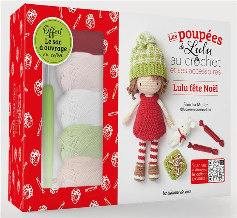 COFFRET POUPEE DE LULU AU CROCHET ET SES ACCESSOIRES FETE NOEL - MULLER SANDRA - NC