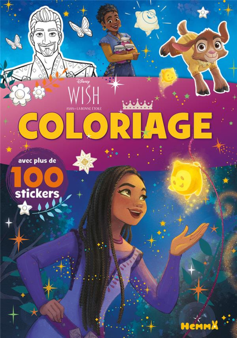 WISH - COLORIAGE AVEC PLUS DE 100 STICKERS - COLLECTIF - HEMMA