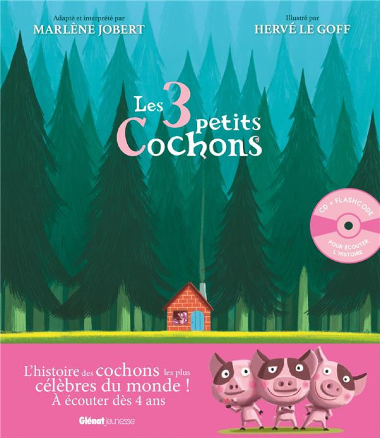 LES TROIS PETITS COCHONS LIVRE CD - JOBERT/LE GOFF - GLENAT