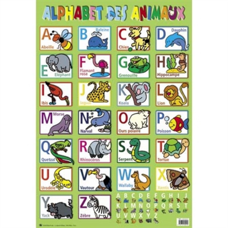 POSTERS RECTO VERSO/ALPHABET DES ANIMAUX SOLDE -30 - PICCOLIA - Piccolia