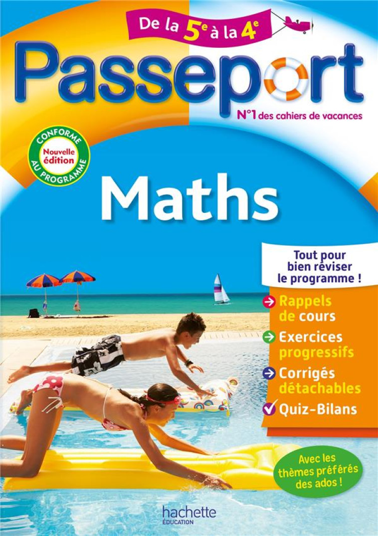 PASSEPORT MATHS DE LA 5E A LA 4E - ROUSSEAU PHILIPPE - HACHETTE