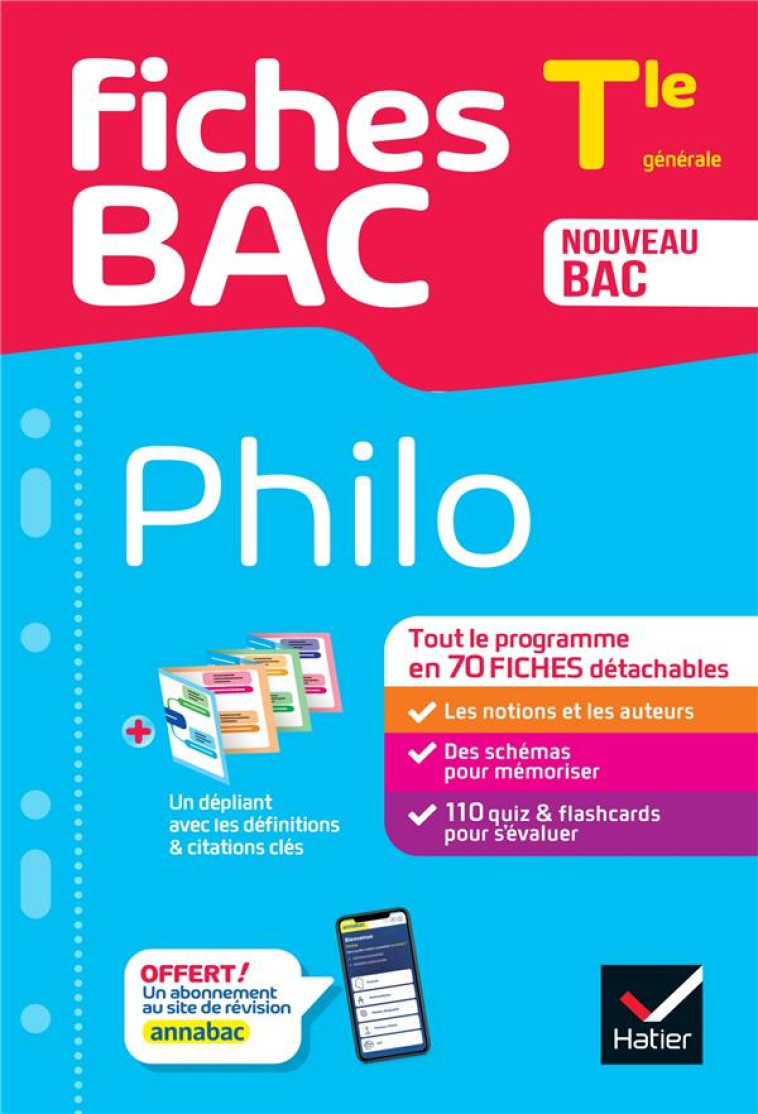 FICHES BAC PHILO TLE BAC 2024 - GHRENASSIA/DEKHIL - HATIER SCOLAIRE