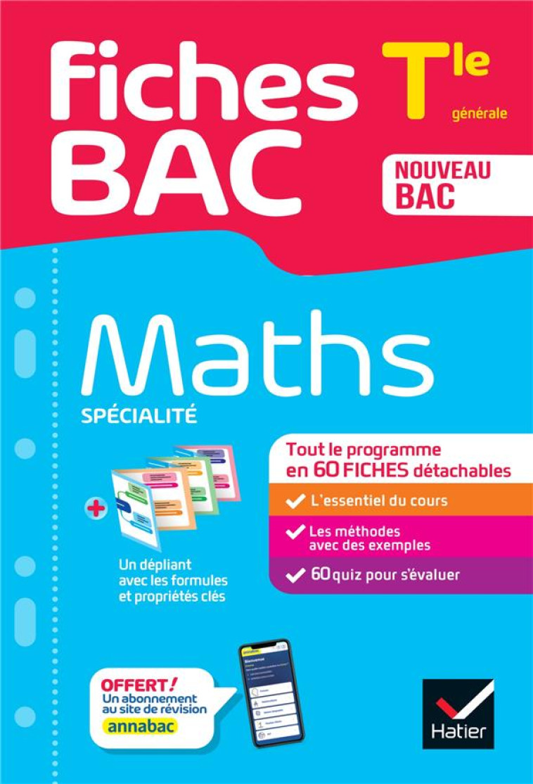 FICHES BAC MATHS TLE (SPECIALITE) BAC 2024 - ABADIE/DELFAUD/MEYER - HATIER SCOLAIRE